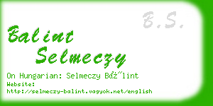 balint selmeczy business card